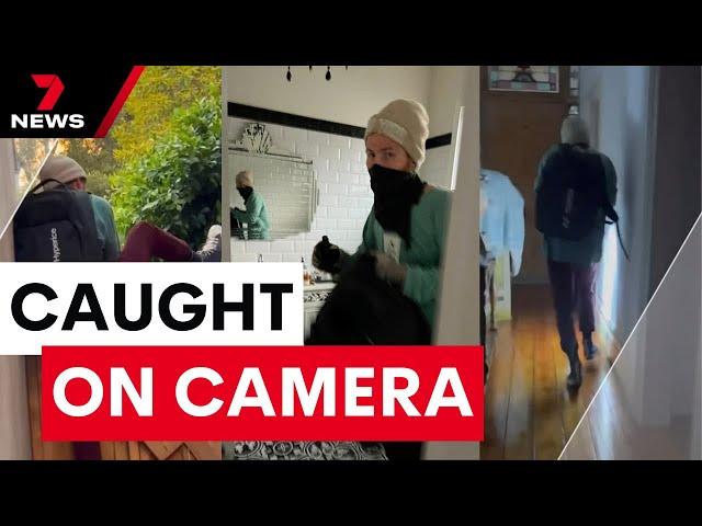 Caught on camera - Windsor woman chases intruder from her home | 7NEWS