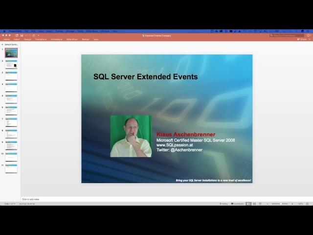 SQLpassion Web Cast, March 2017: Extended Events