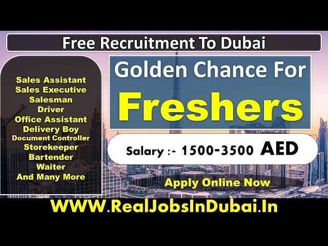 Jobs In Dubai For Freshers – UAE 2021