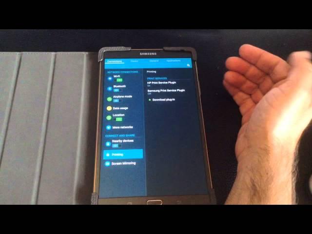 Samsung Galaxy Tab S 8.4 & 10.5 Tip: Print to an HP Printer