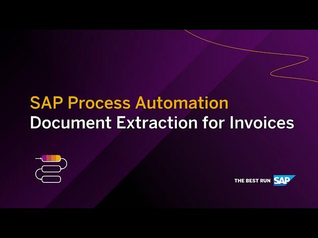 SAP Process Automation - Document Info Extraction for Invoice Processing