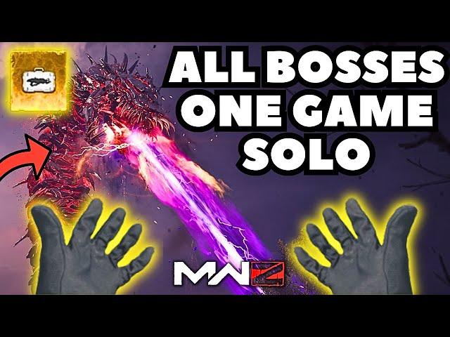 MW3 Zombies All Bosses Challenge Beating All 8 Bosses in One Game Solo