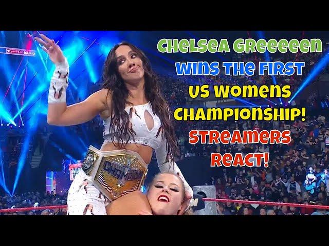 Streamers React! Chelsea Green Wins the Womens US Championship! #wwe  #chelseagreen #mainevent