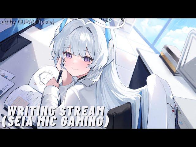 「LIVE」GAMER WORD SEIA DRAWING / STORYTIME - blue archive story writing stream [Blue Archive]