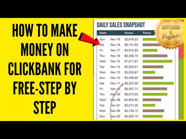 How To MAKE MONEY On Clickbank for FREE 2024 - Step By Step