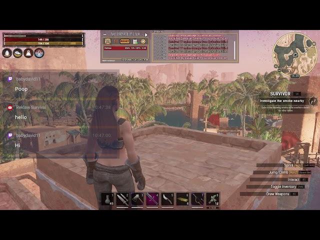 Conan exiles with savage wilds mod testing a different server