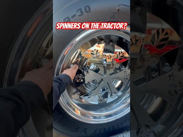 SPINNERS?!?!? ON A DAMN TRACTOR???? Whole rig walk-around….  ‍️ #indian #spinners #chrome