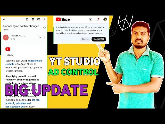 Upcoming ad control changes || Upcoming ad control change youtube email | Youtube New update 2023