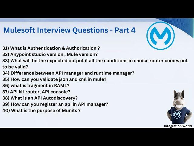 Mulesoft Interview Questions Part-4
