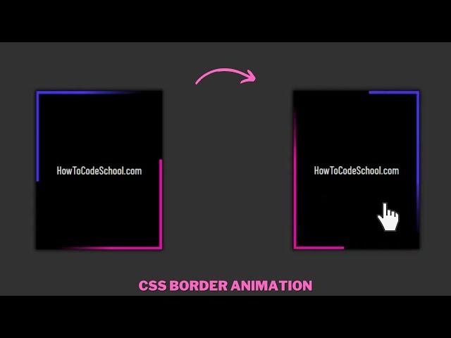 Simple CSS Border Animation [Using before and after Selector] HowToCodeSchool.com