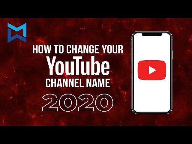 How to change your YouTube channel name for beginners! (2020)