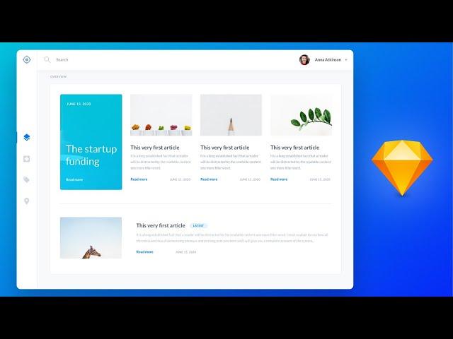 Design a Web App Dashboard UI in Sketch [Tutorial]