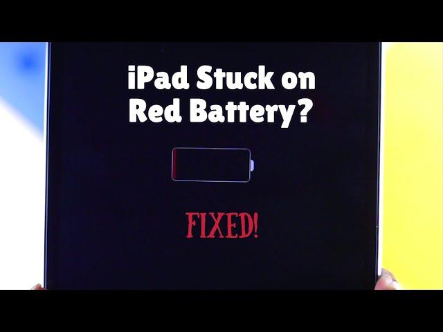 Old iPad Stuck on Red Battery! - Fixed!