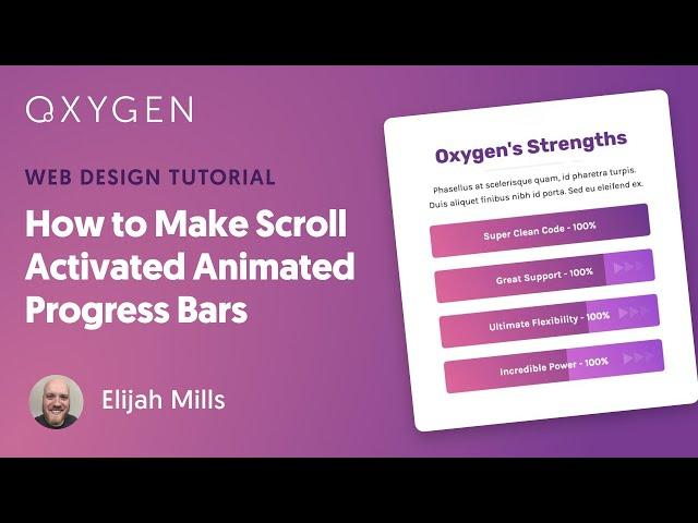 How To Make Scroll Activated Animated Progress Bars In WordPress With Oxygen