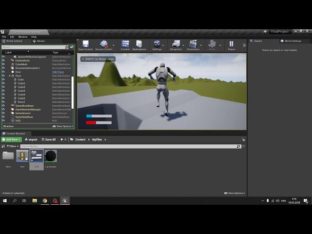 Система здоровья часть 1. UE4