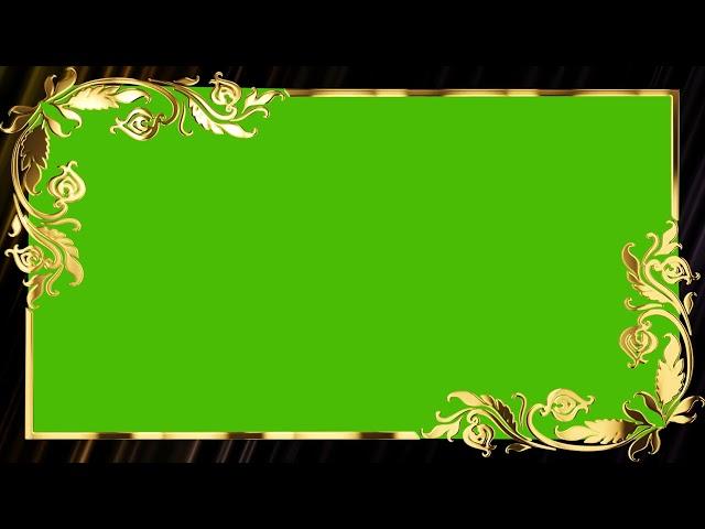 Gold Frame Wedding Green Screen Video Effect HD