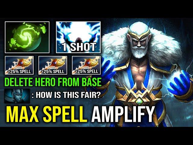 WTF Max Spell Amplification 3x Triple Rapier 1 Shot Global Thunder Zeus Delete Hero From Base Dota 2