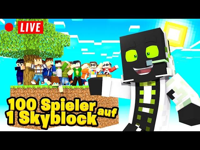 100 SPIELER auf 1 SKYBLOCK LIVESTREAM!