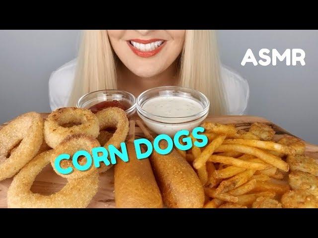 ASMR Corn Dogs + Onion Rings + French Fries | EXTREME CRUNCH | Eating Sounds *No Talking
