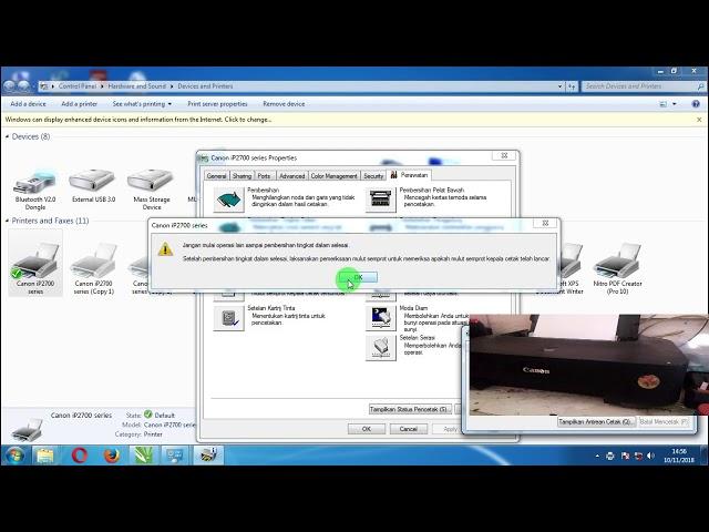 printer canon iP2770 tinta hitam tidak keluar - Youtube