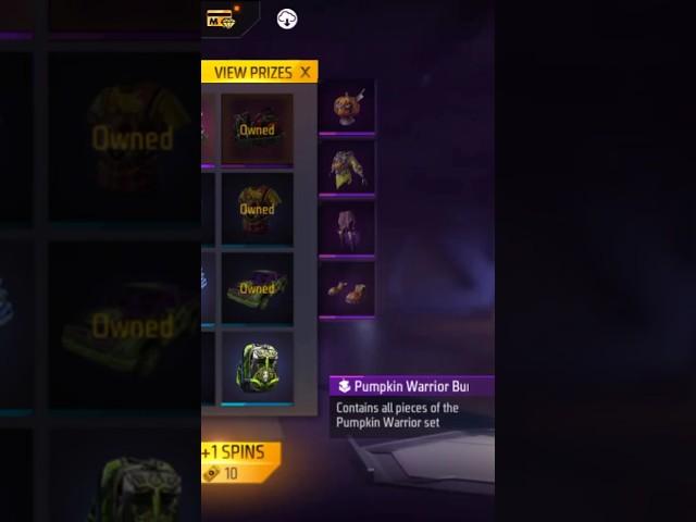 #FREE FIRE #,GOLD ROYAL #PUMPKIN #WARRIOR BUNDLE #