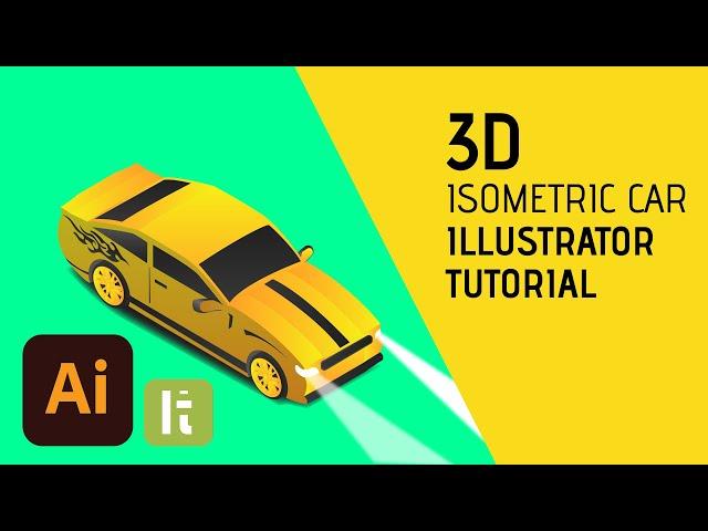 How to Create  Isometric Car in Illustrator Tutorial | Isometric3D design | Illustrator tutorials