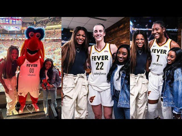 Caitlin Clark Meets Simone Biles & Gabby Thomas After WNBA Game