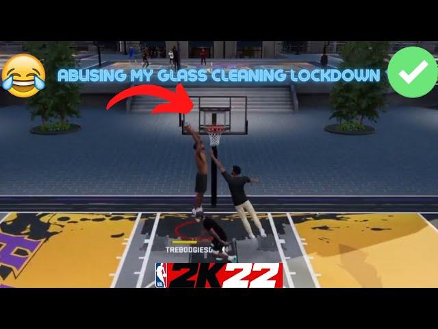 ABUSING MY GLASS CLEANING LOCKDOWN ON NBA 2K22 