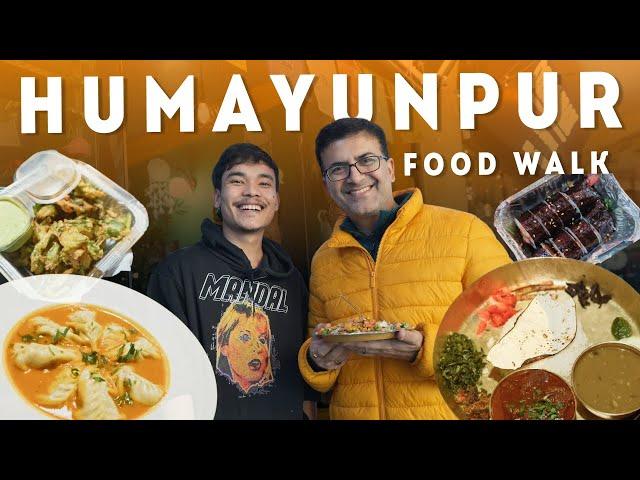 Unseen Humayunpur (North Eastern Food Hub) Food Tour in South Delhi I Nepali + Korean  Chana Chaat