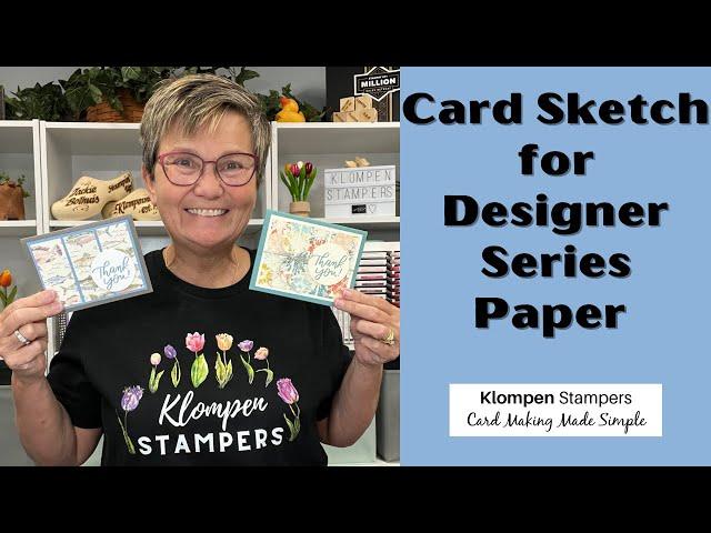 Card Sketch for Designer Series Paper