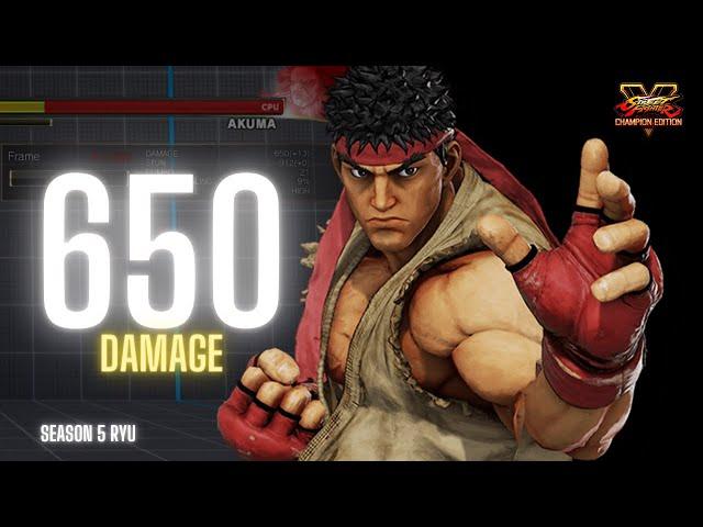 Is this Ryu's Max Damage combo? (Street Fighter V Champion Edition)