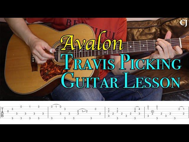 Avalon - Chet Atkins/Tommy Emmanuel (With Tab) | Watch & Learn Travis Picking Guitar Lesson