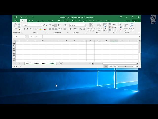 How to set all sheets at a defined zoom level in Excel