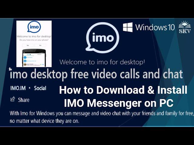 How to Download & Install IMO Free Video Calls and Chat On Windows 10 | IMO Free Video Calls & Chat