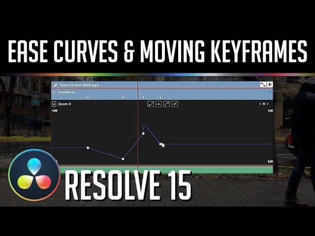 How to Move Keyframe Timings and Add Ease Curves for Animations | Resolve 15 Tutorial