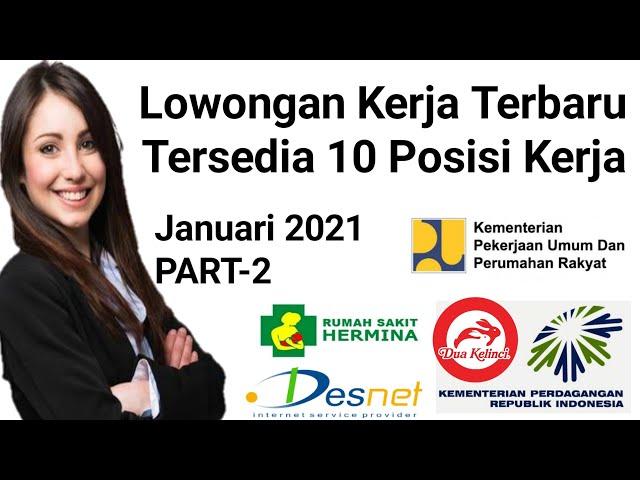 Info Lowongan Kerja Terbaru Januari 2021