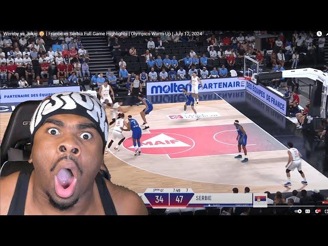 Wemby vs Jokic!!!! | France vs Serbia Full Game Highlights | Olympics Warm-Up