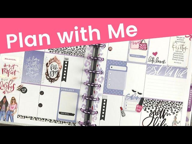 The Happy Planner GLAM GIRL stickers PLAN WITH ME vertical weekly layout