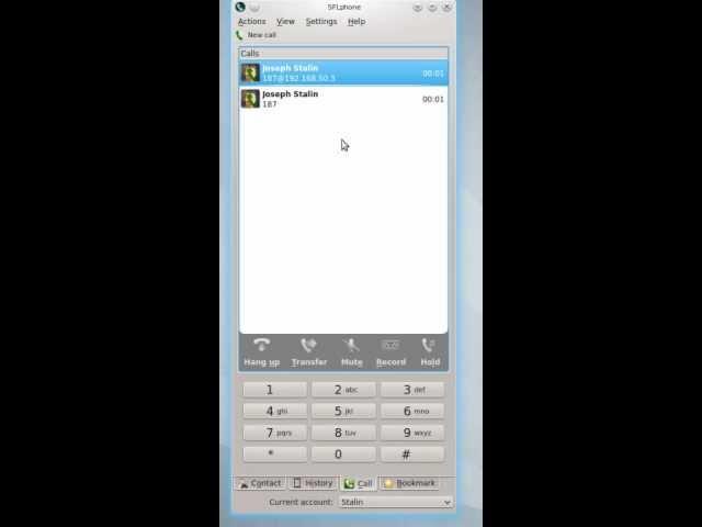 SFLPhone KDE animation framework