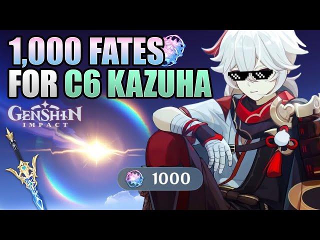 I got INSANELY LUCKY... AGAIN | 1000 Wishes for Kazuha & Freedom Sworn | Genshin Impact Summons