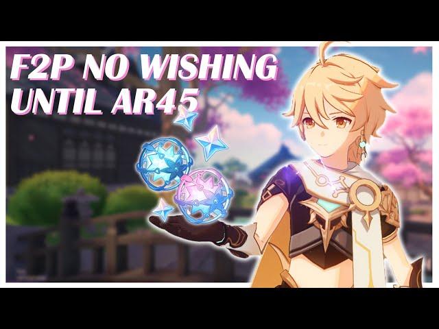 My F2P No Wishing Account until AR45! + Pulling Session | Genshin Impact