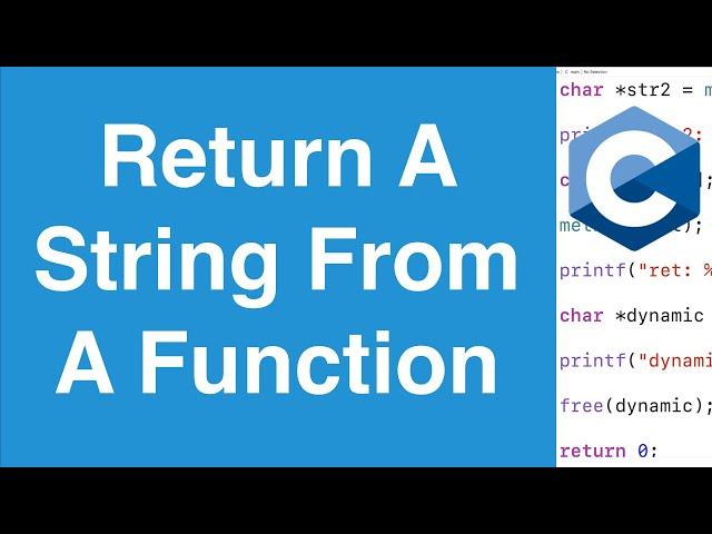 How To Return A String From A Function | C Programming Tutorial