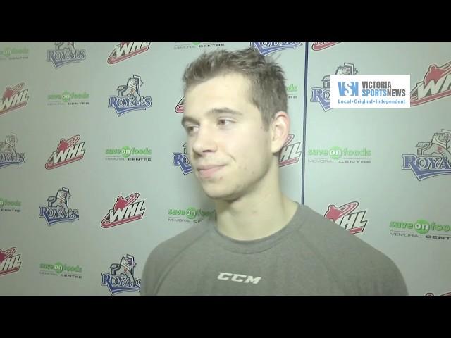 Post-game media scrum:  Dan Price, Phillips Schultz and Carson Miller - Royals (5) vs Cougars (2)