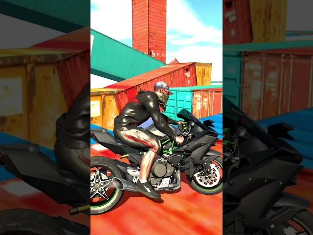 SRK kawasaki stunts #alongaming bike racing game jumps#ytgaming #shorts