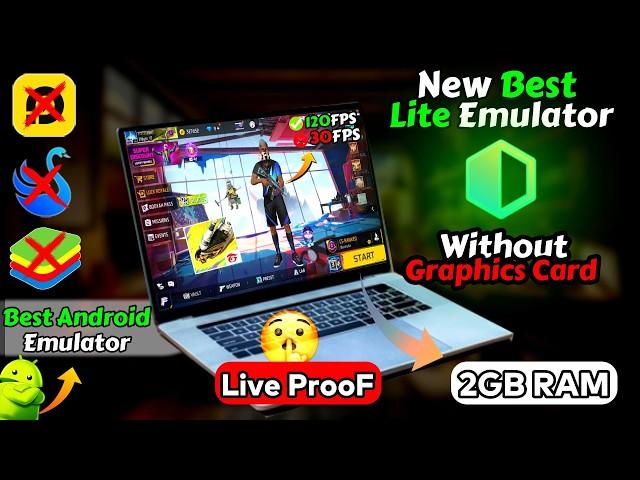 NEW BEST EMULATOR FOR LOW END PC - 2GB RAM NO GRAPHICS CARD | FREE FIRE IN 1GB RAM LIVE PROOF