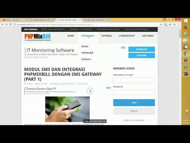 Adding SMS Module to PHPMixBill v4.6 MikroTik router Manager | MikroTik API #3