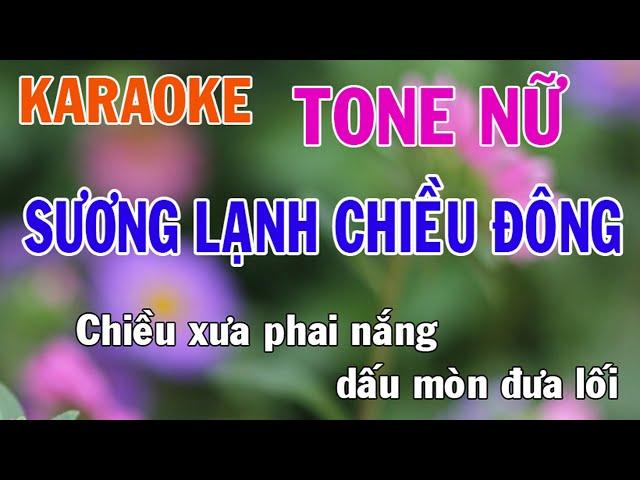 Sương Lạnh Chiều Đông Karaoke Tone Nữ Nhạc Sống - Phối Mới Dễ Hát - Nhật Nguyễn