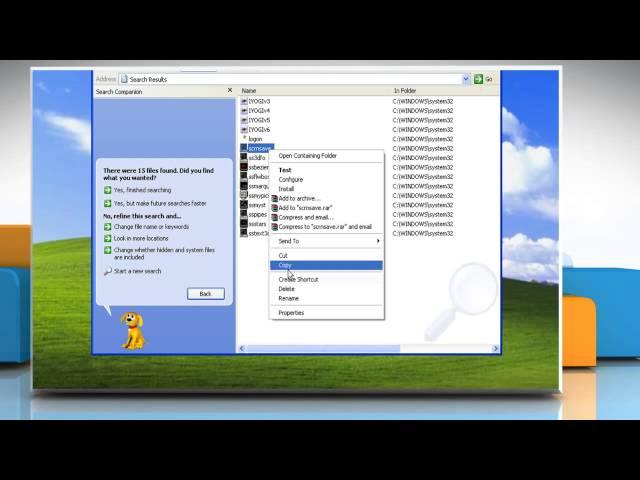 Windows XP: Create icon to start the screensaver