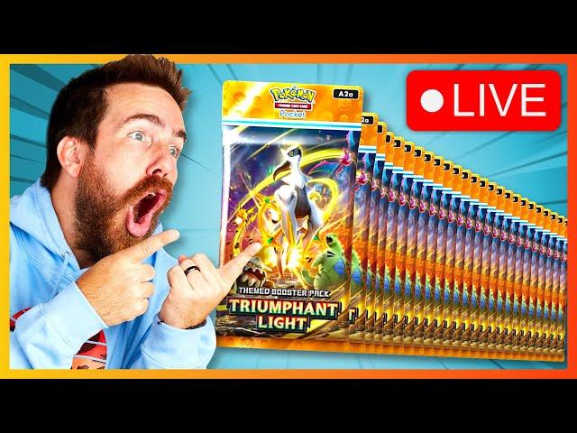 Opening 100+ *NEW* Triumphant Light Packs LIVE!!! - Pokémon TCG Pocket