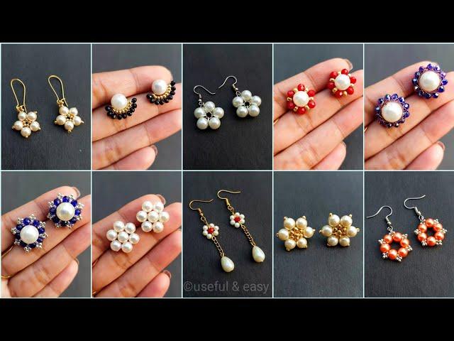 10 Easy & Popular Beaded Earrings Tutorial For Beginner's/Making Earrings/ Useful & Easy